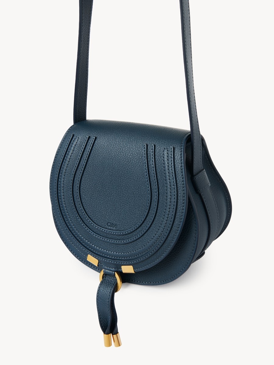 Small Marcie saddle bag in grained leather - 4