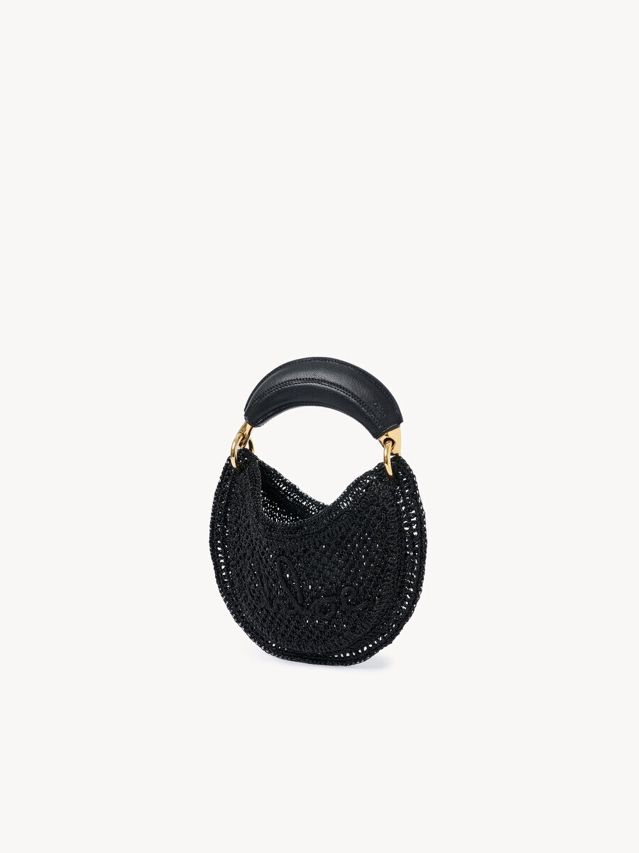 Minibolso hobo Summer Banana de croch&eacute; con purpurina - 4