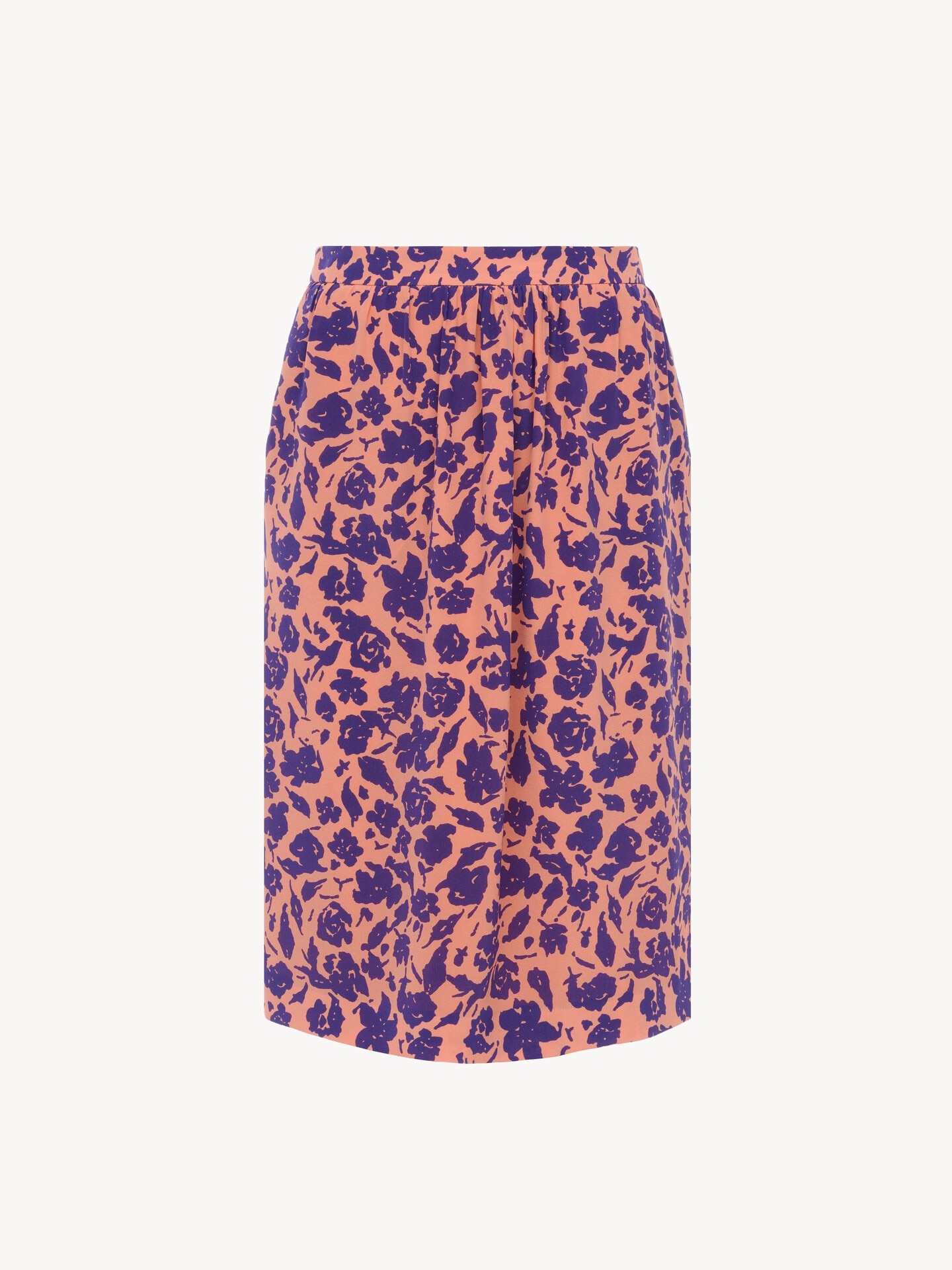 Short pencil skirt in crêpe de chine - 2
