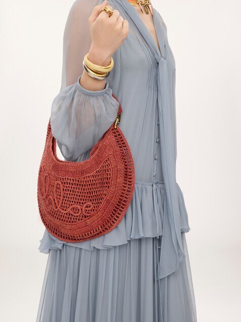 Bolso hobo Summer Banana de rafia