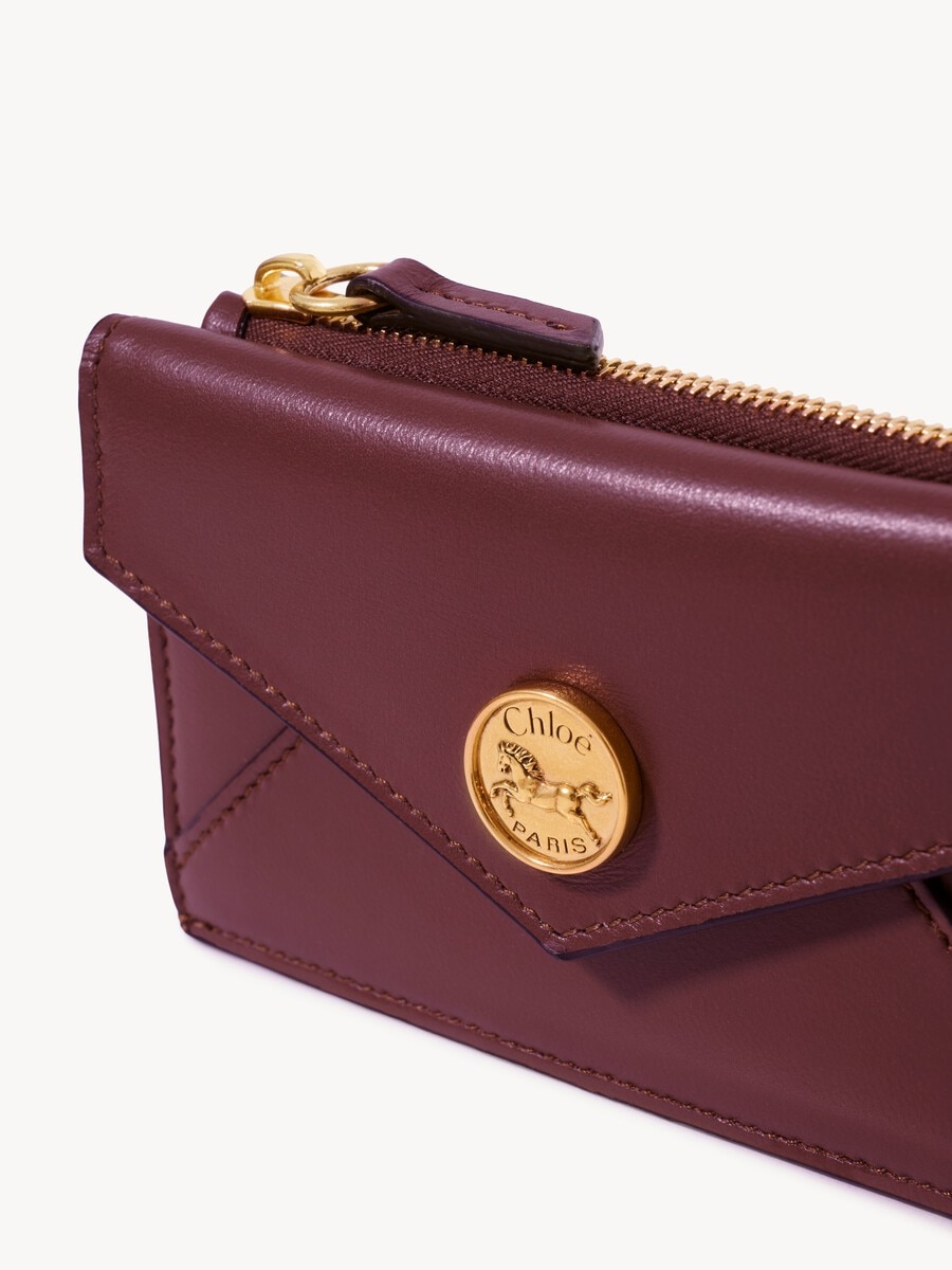 Small Envelope purse with card slots in soft & suede leather - 6