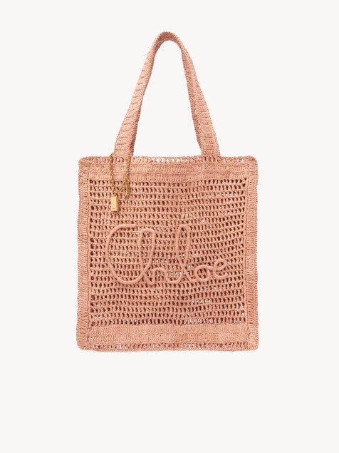 Summer Banana tote bag in raffia