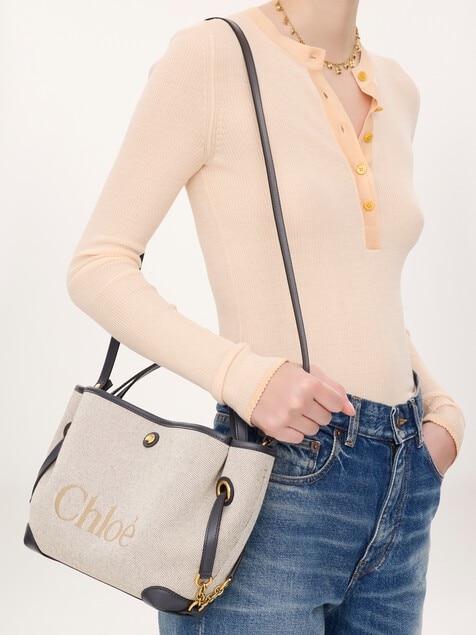 Small Chlo&eacute; Clover double carry bag in canvas