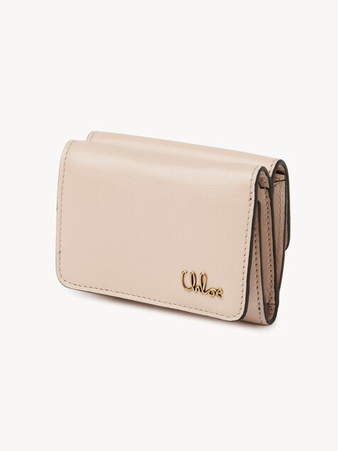 Mini Chloé Iconic tri-fold in shiny leather