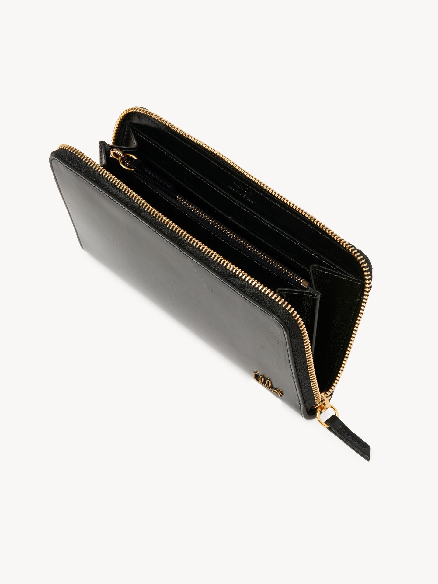 Chloé Iconic zipped long wallet in shiny leather - 5