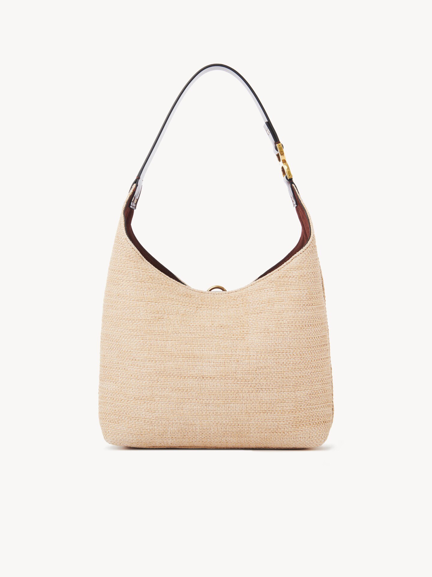 Small Marcie hobo bag in raffia-effect fibres  - 5