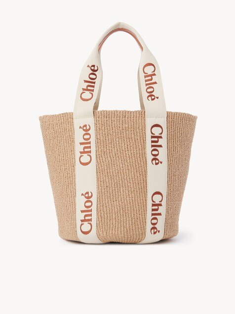 Bolso cesta grande Woody de fibras naturales