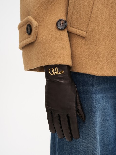 Guantes Chlo&eacute; Iconic de cuero