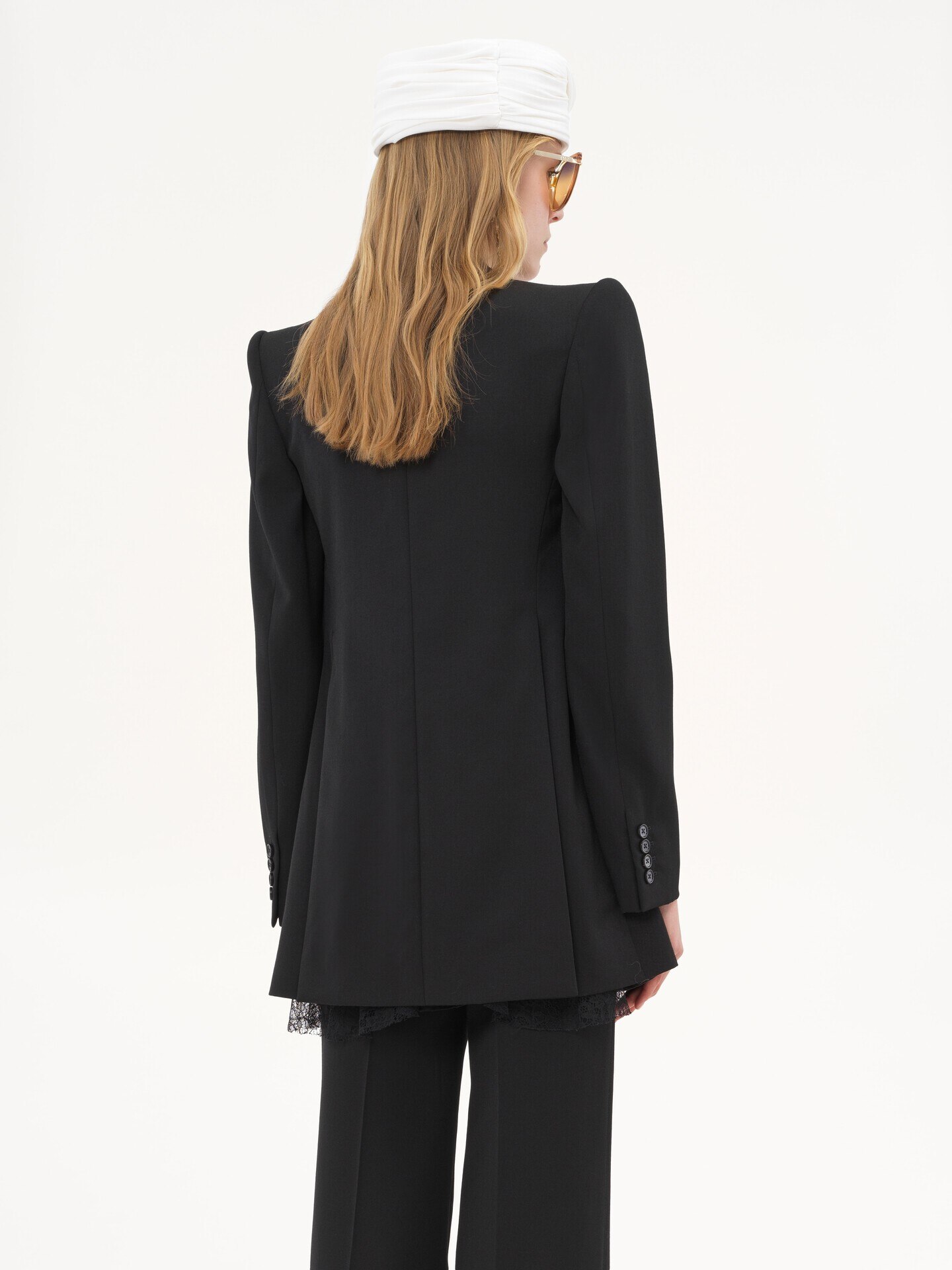 Tailored jacket in wool grain de poudre - 7