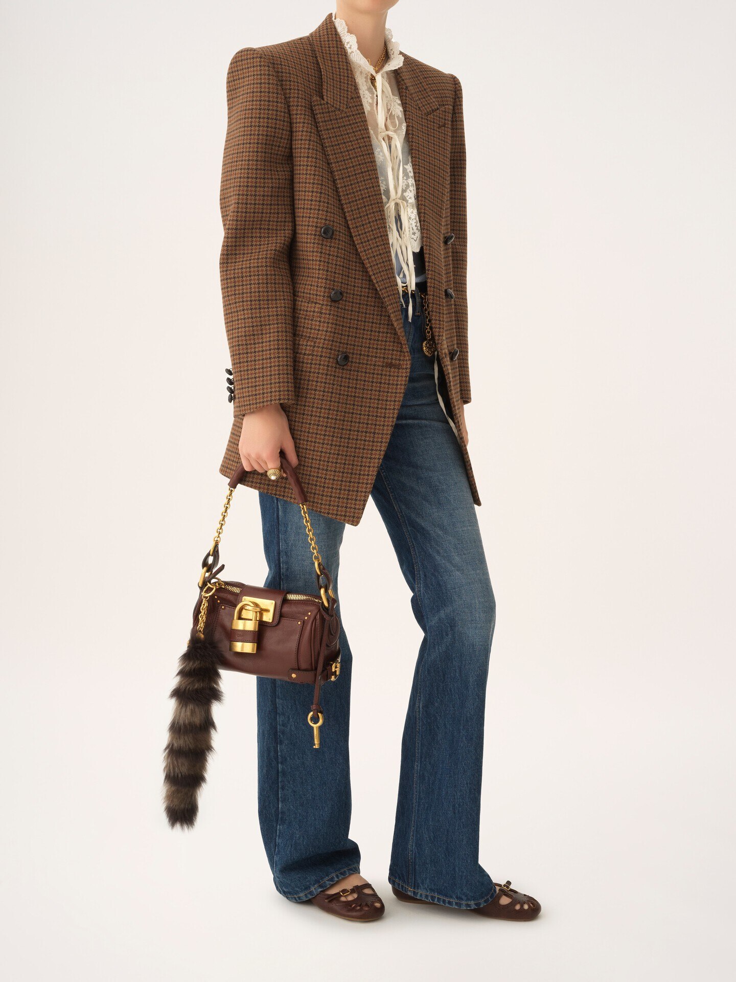 Small Paddington chain bag in grained leather - 9