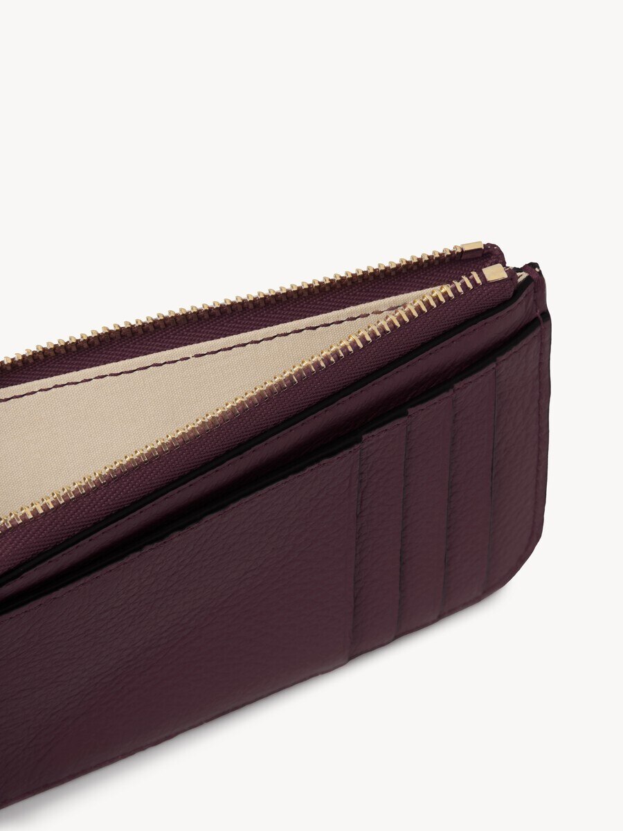 Alphabet wallet in grained leather - 4
