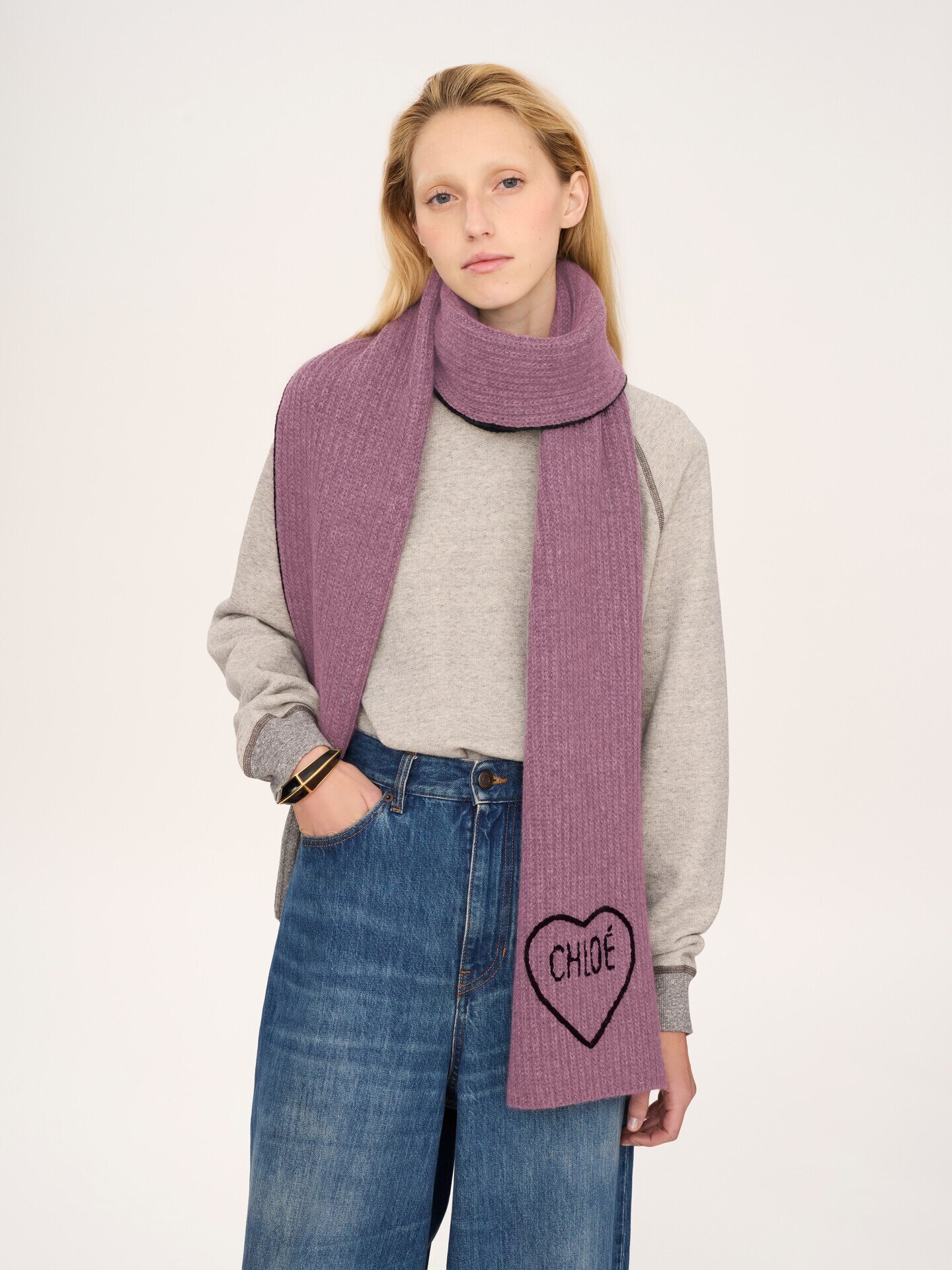 Bufanda Chlo&eacute; Encoeur de lana y cachemira - 2