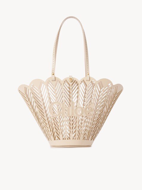 Chlo&eacute; Soleil basket bag in patent calfskin