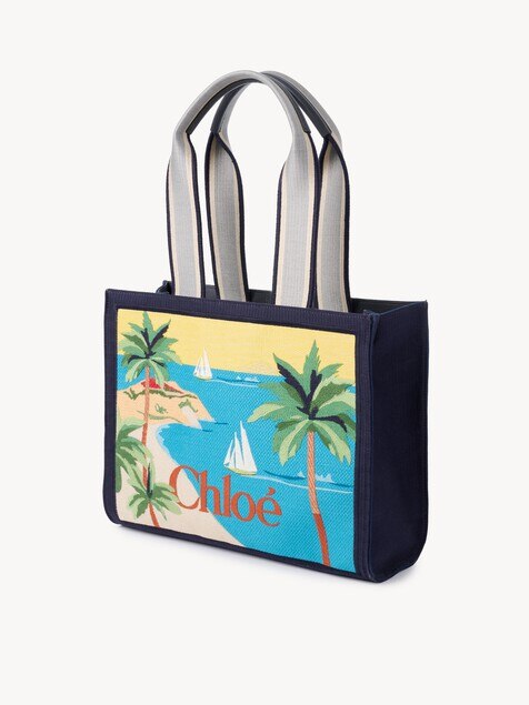 Bolso tote Chlo&eacute; Soleil de lona bordada