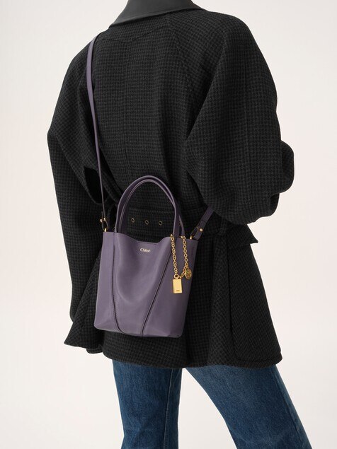 Small Chloé Spin tote bag in grained leather