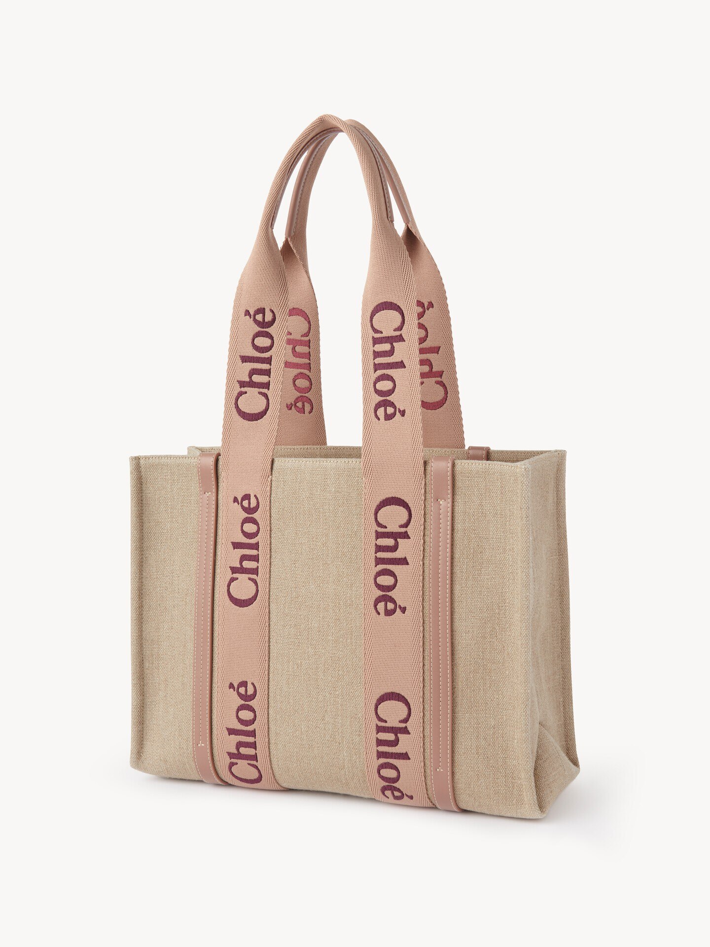 Woody tote bag in linen - 4