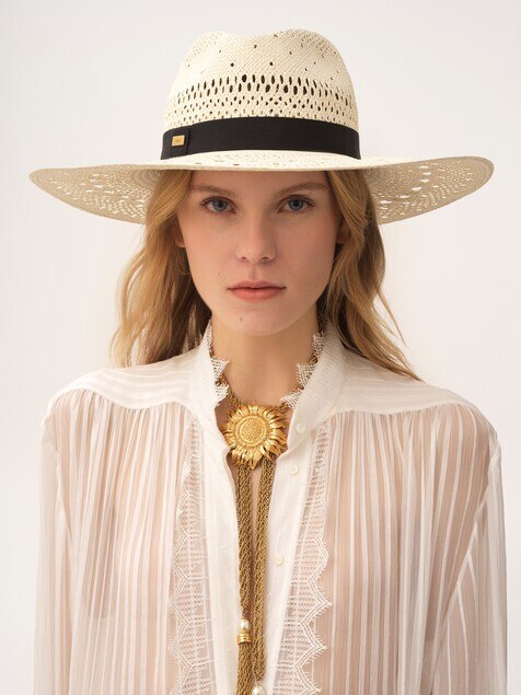 The Chlo&eacute; Panama hat in palm straw