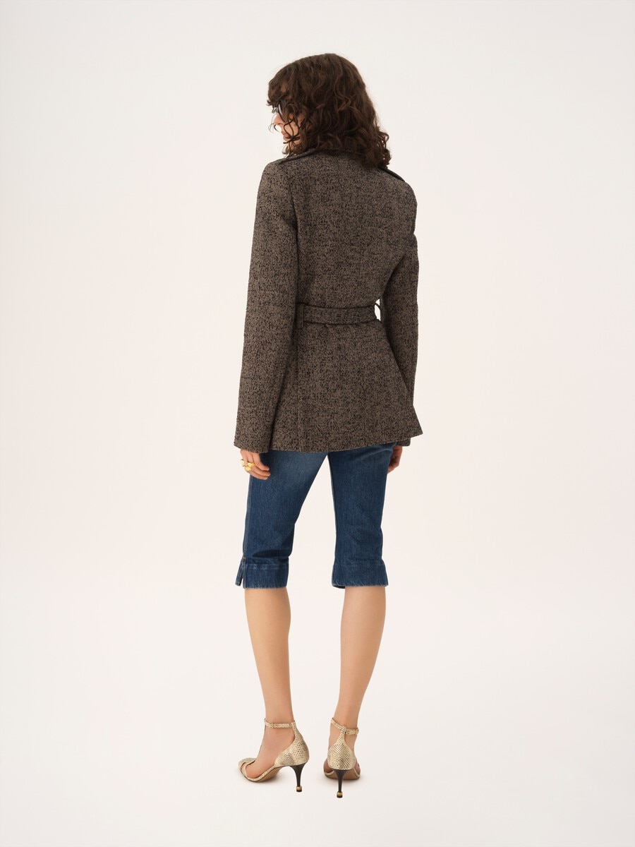 Utilitarian jacket in chevron wool - 7