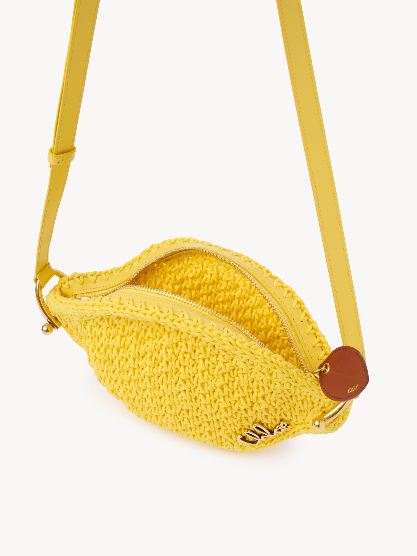 Chlo&eacute; Tropicus Lemon crossbody bag in waxed cord - 6