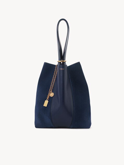 Bolso tote Chlo&eacute; Spin de cuero granulado y ante