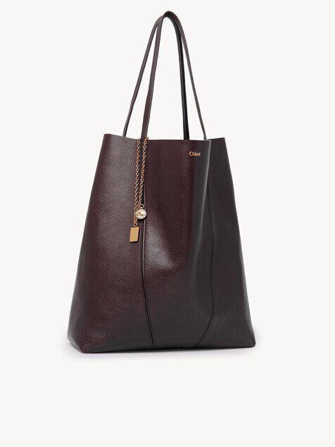 Bolso tote Chlo&eacute; Spin grande de cuero granulado
