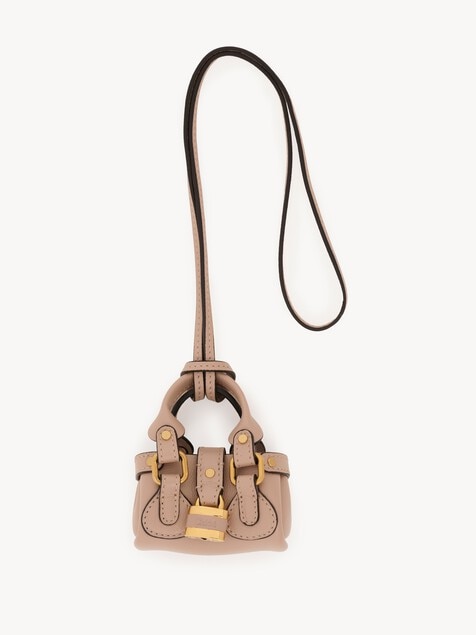 Chlo&eacute; Symbols Mini Paddington bag charm in grained leather