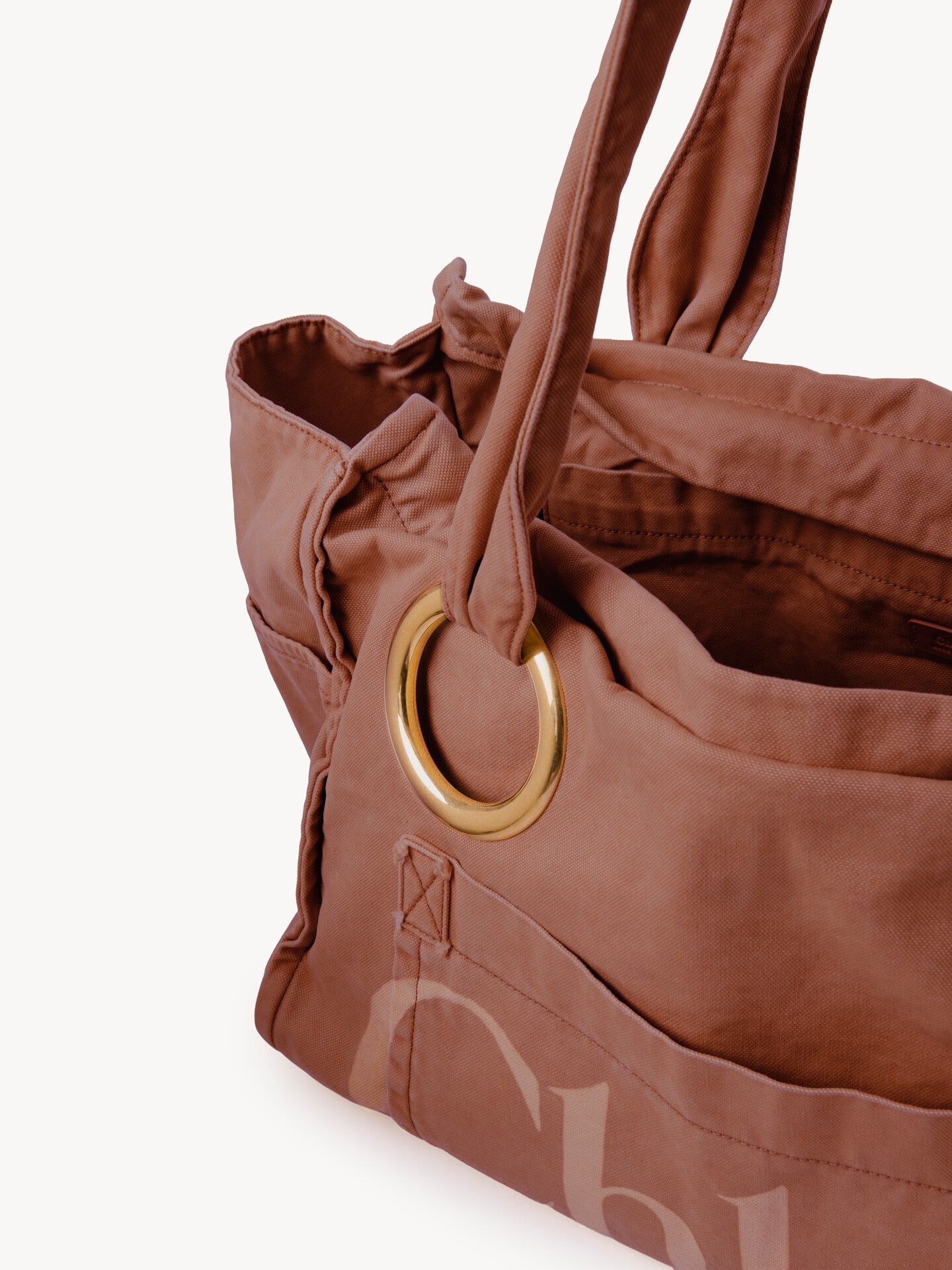 Large Chloé Plage tote bag in cotton - 5