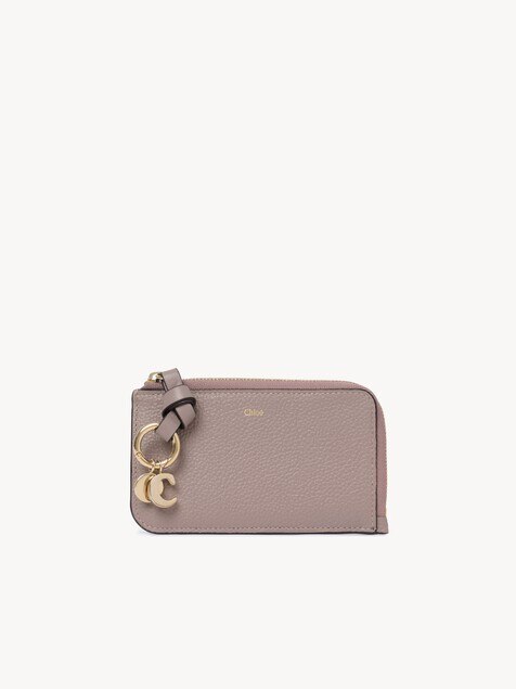 Alphabet wallet in grained leather