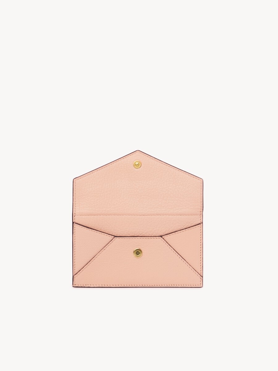 Small Envelope purse with card slots in grained leather - 5