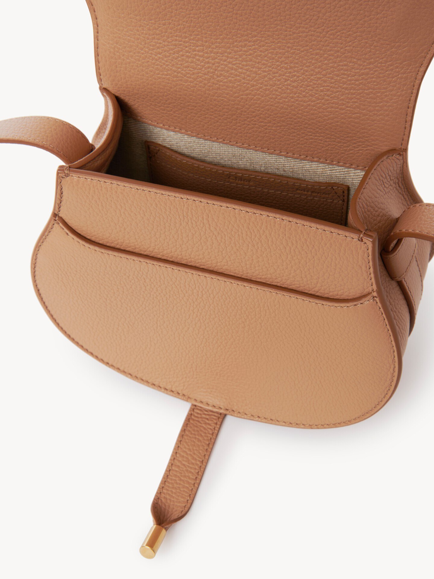 Small Marcie saddle bag in grained leather - 7