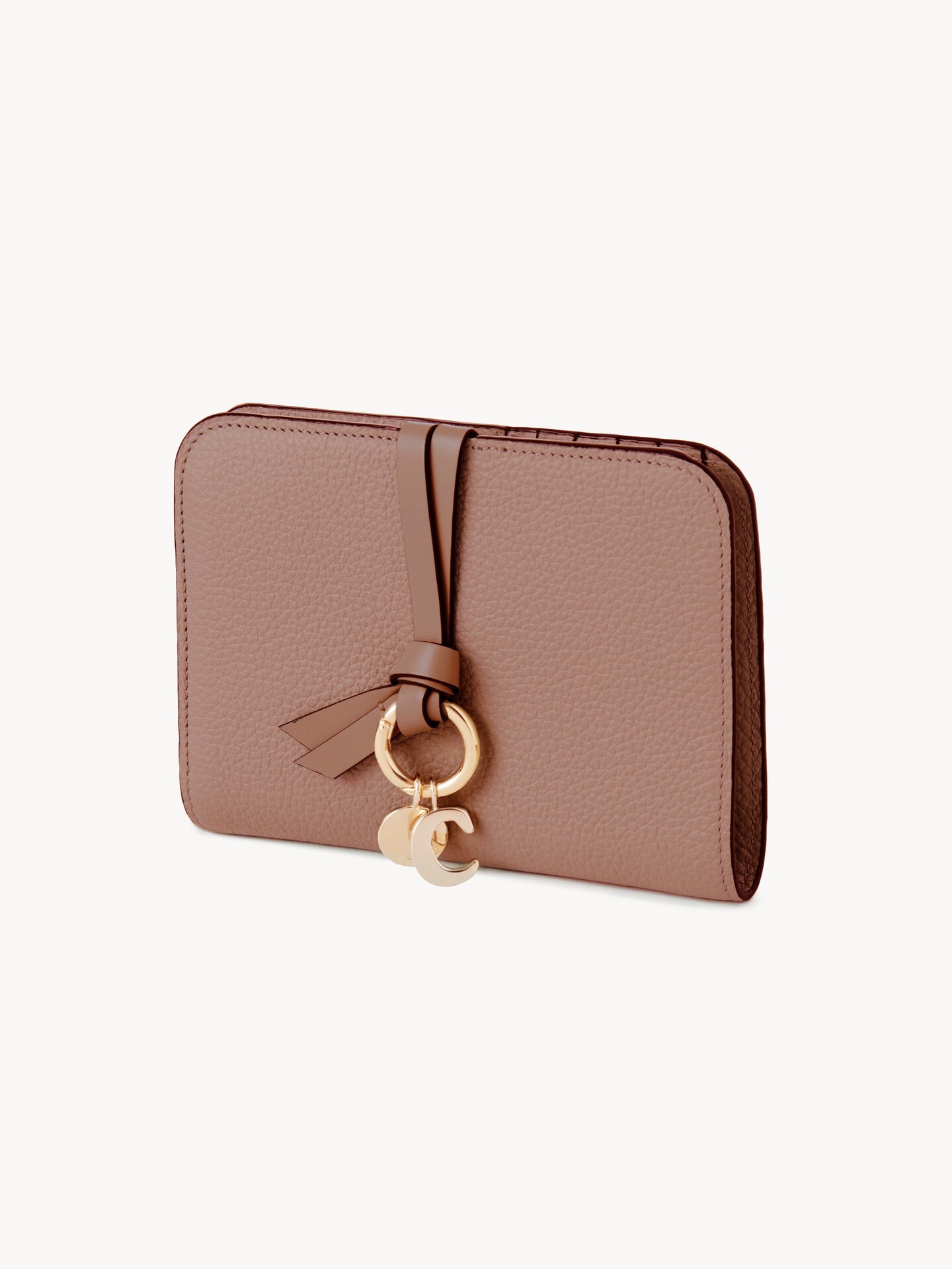 Alphabet bi-fold wallet in grained leather  - 3