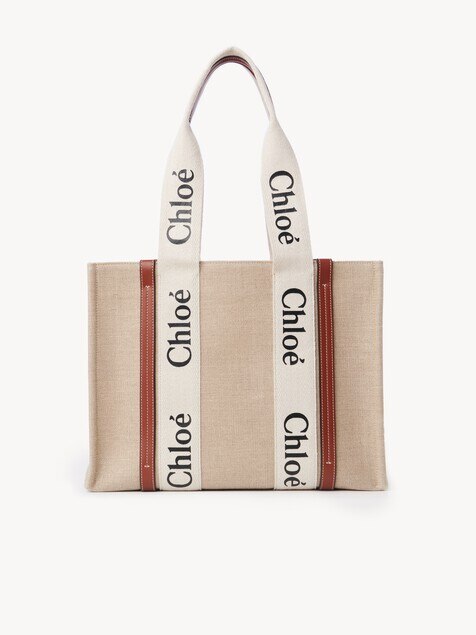 Woody tote bag in linen