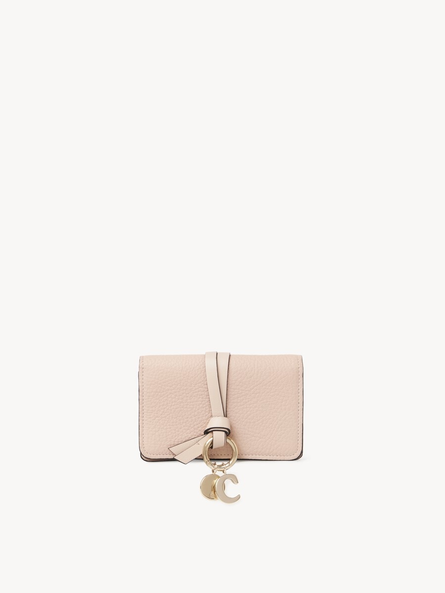 Alphabet card holder in grained leather - 2