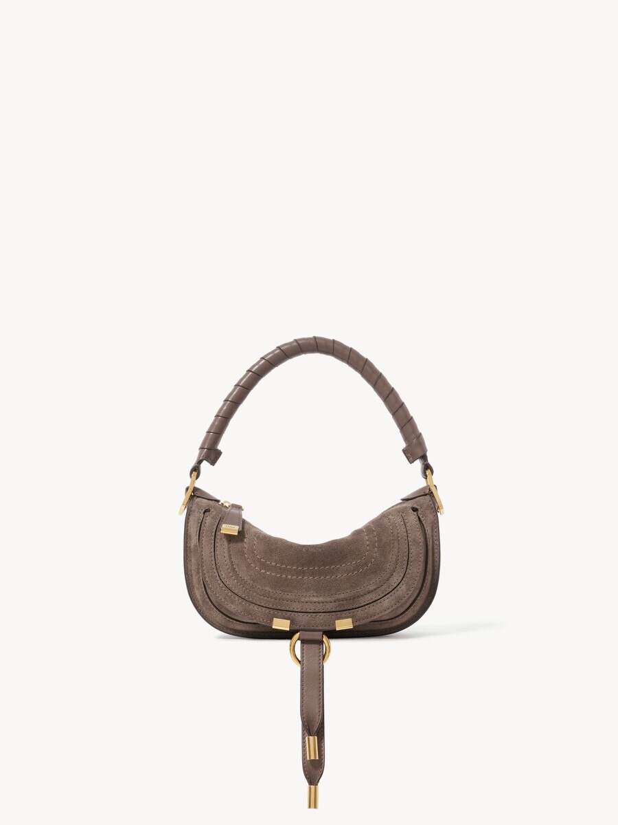 Mini Marcie shoulder bag in suede leather - 2