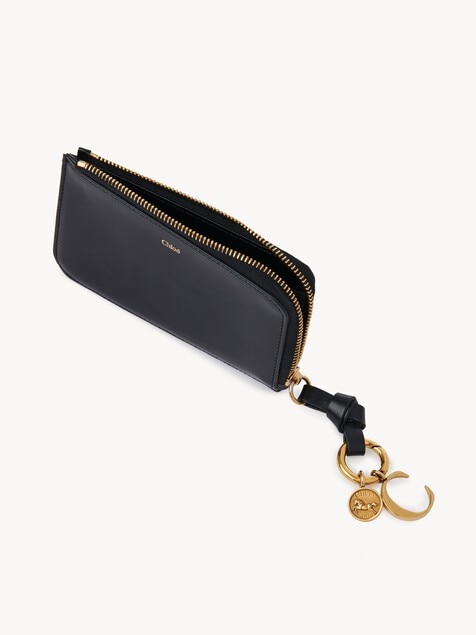 Alphabet purse in shiny leather