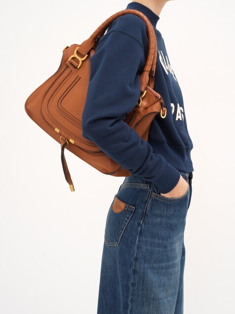 Bolso Marcie de cuero granulado
