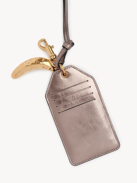 Chlo&eacute; Symbols Banana tag in metallised leather
