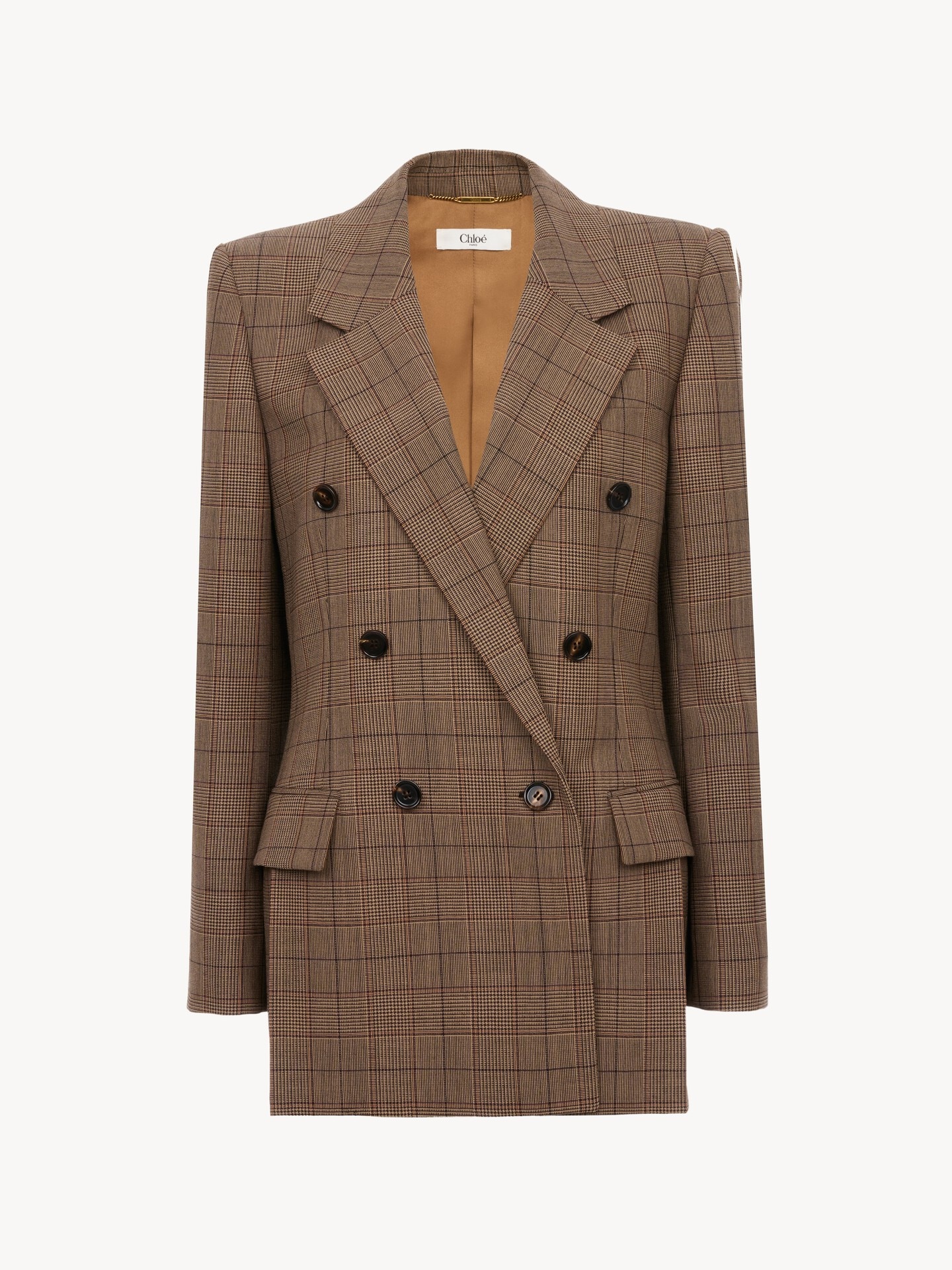 Double-breasted tailored jacket in check wool - 2