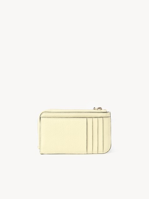 Alphabet wallet in grained leather