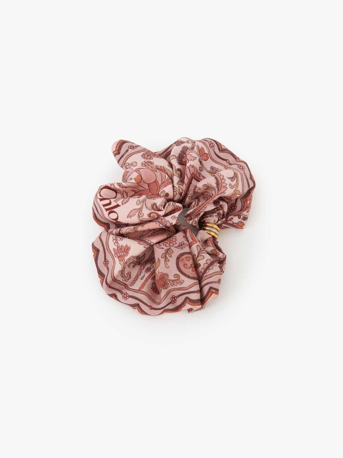 The Chloé Paisley hair scrunchie in silk twill - 2
