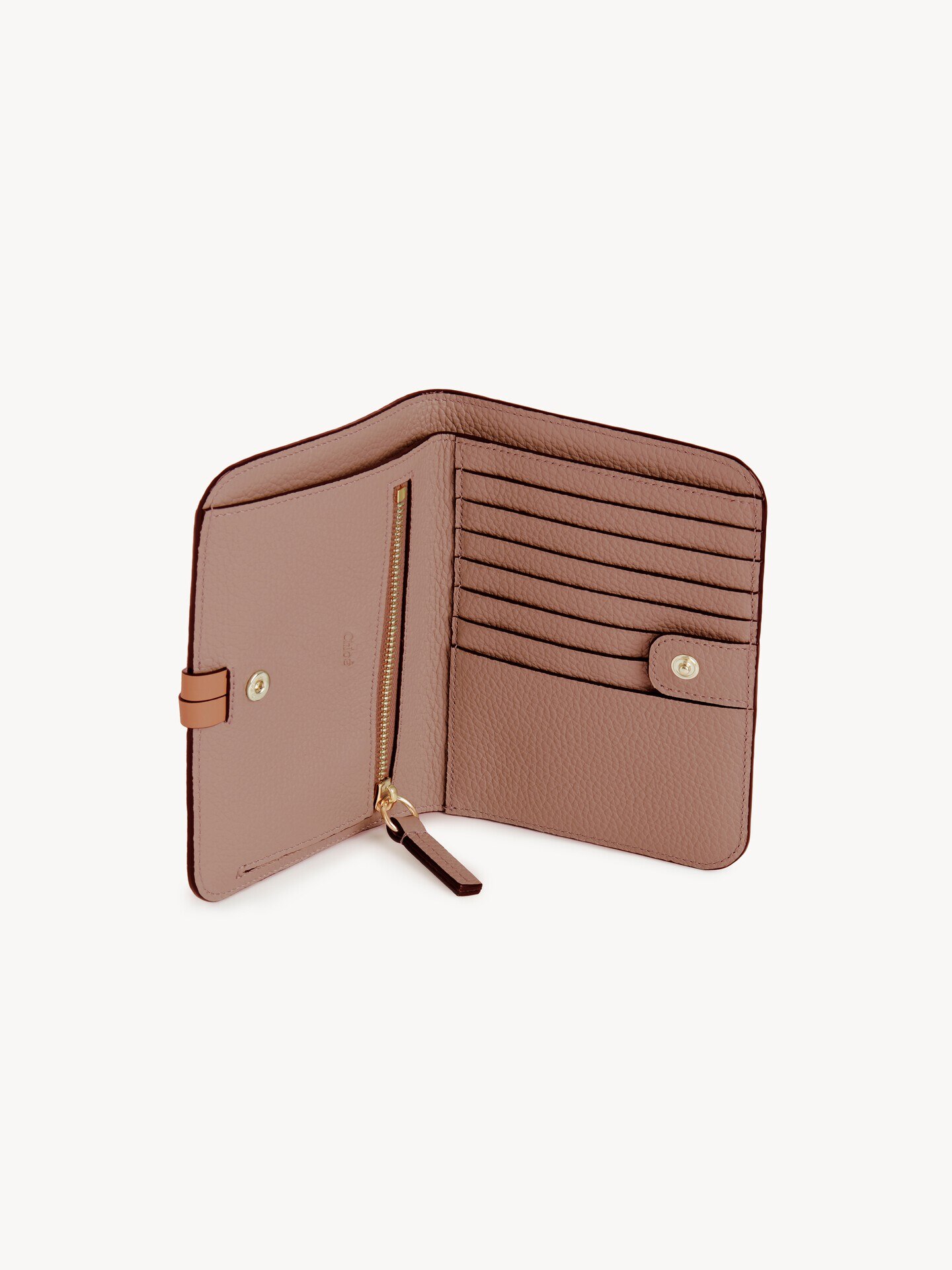 Alphabet bi-fold wallet in grained leather  - 5