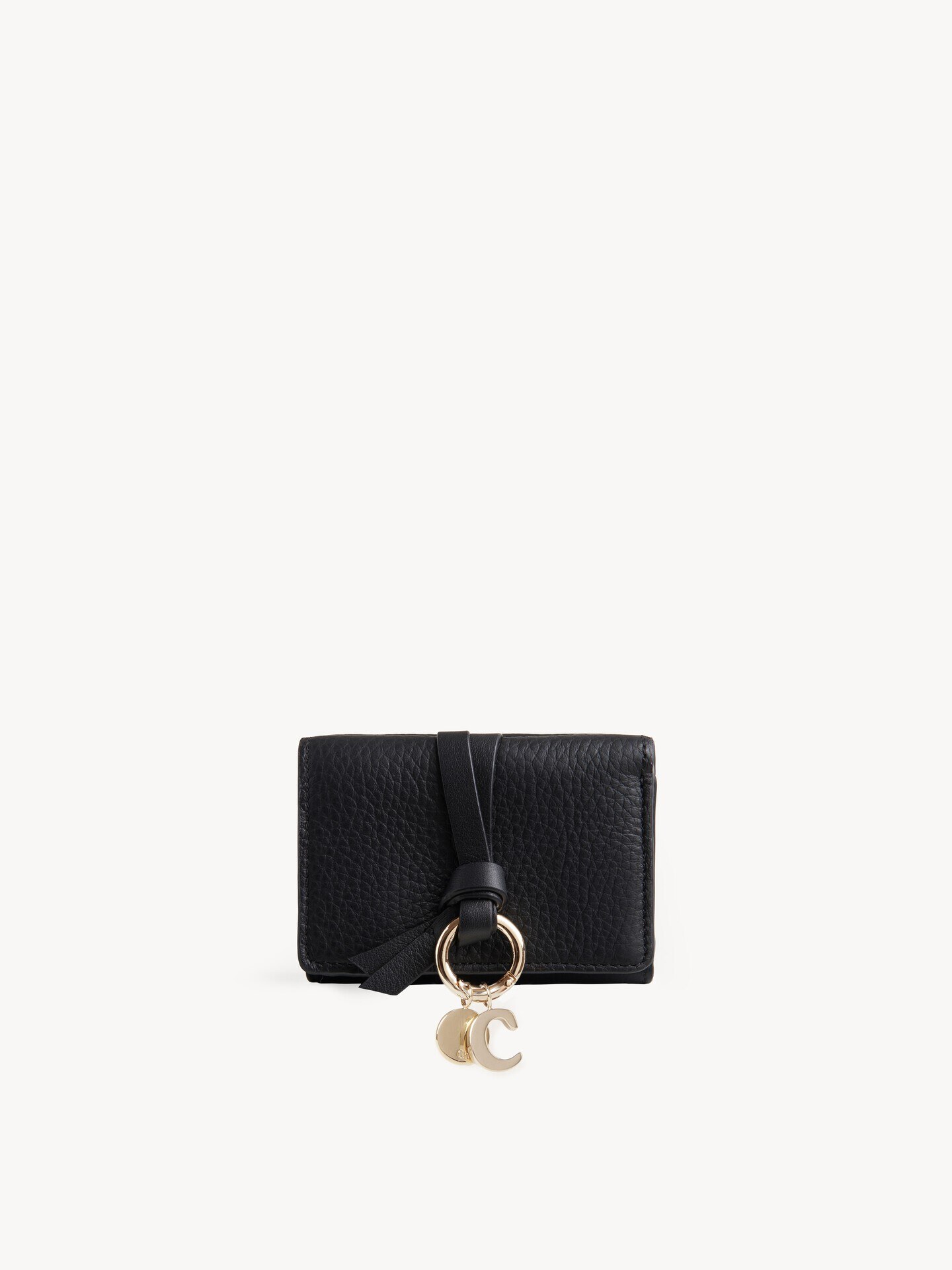 Mini Alphabet tri-fold in grained leather - 2