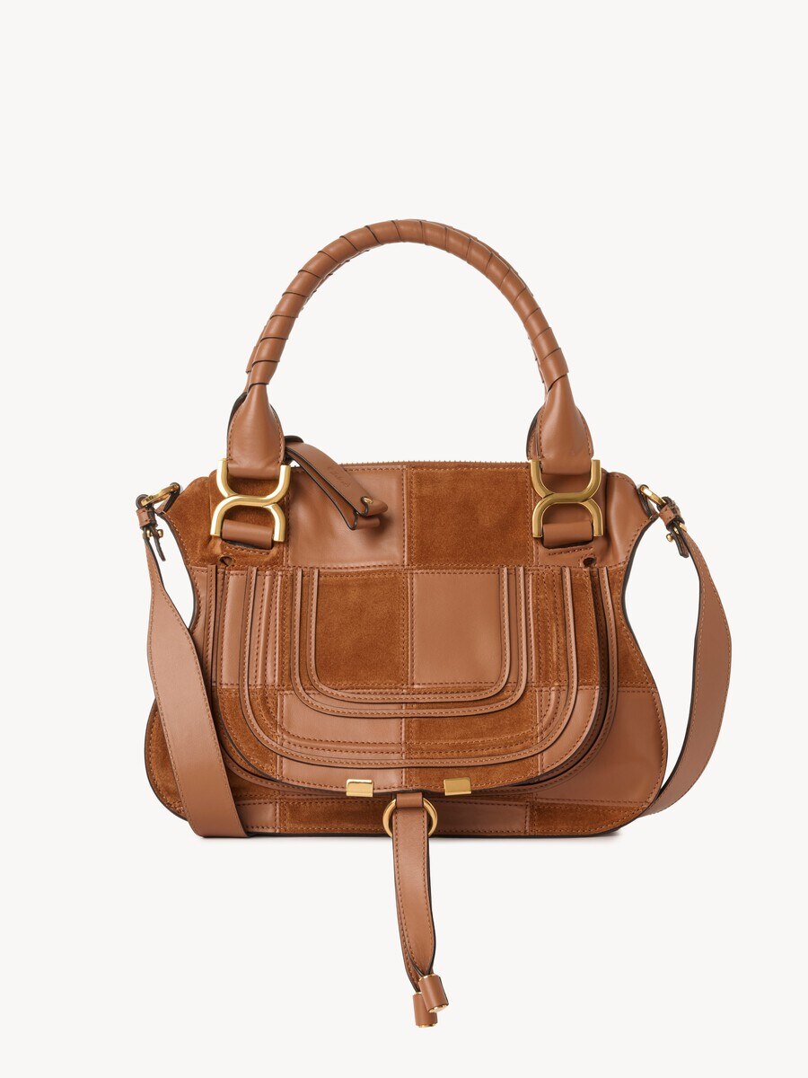 Small Marcie bag in grained & suede leather - 2