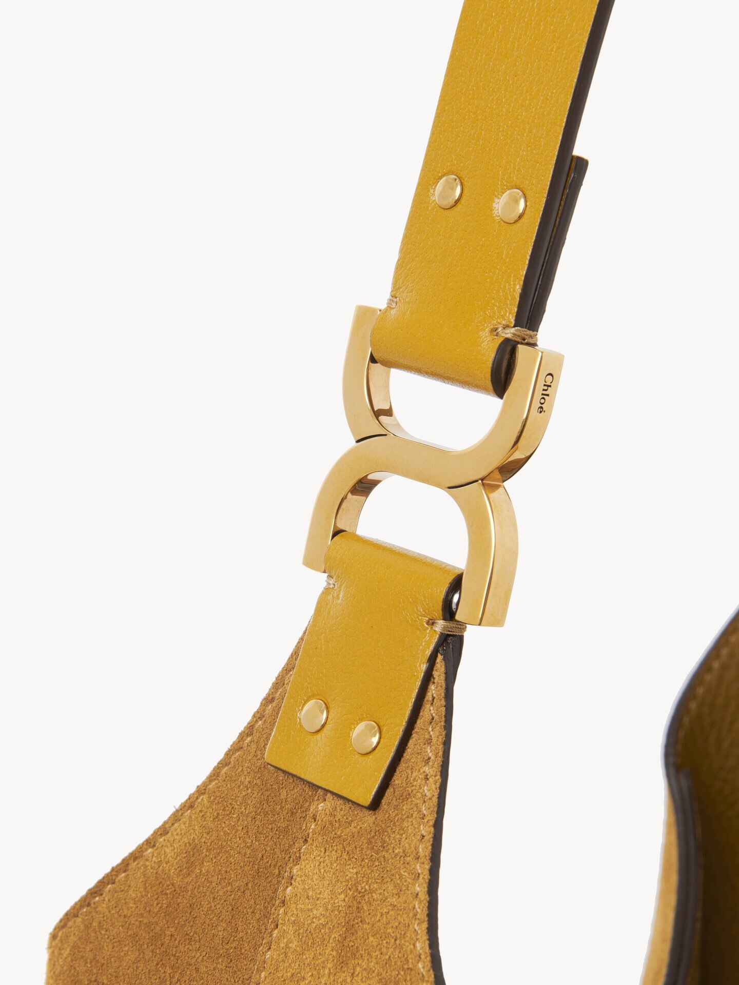 Small Marcie hobo bag in suede leather - 8