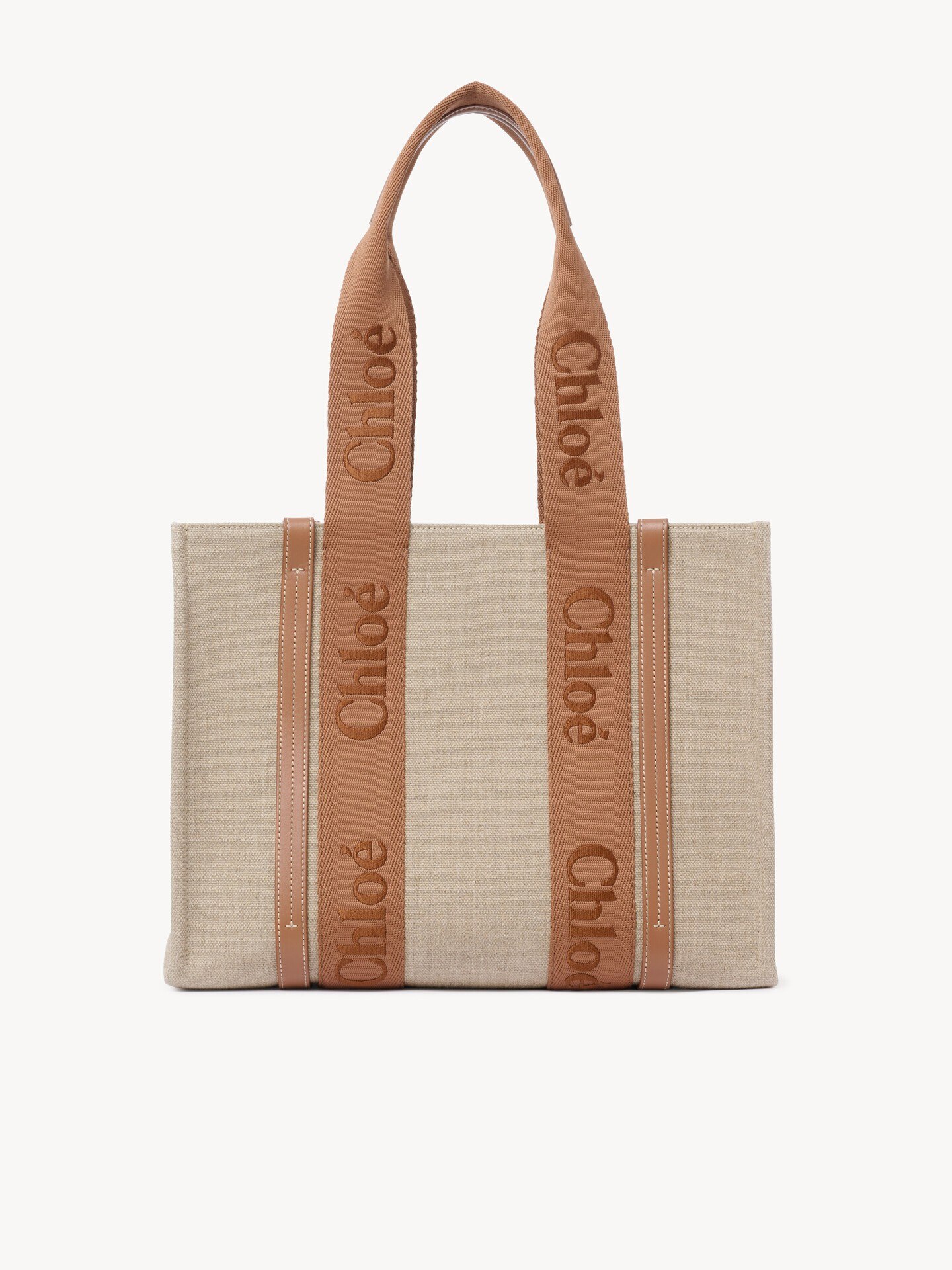 Bolso tote Woody de lino - 5