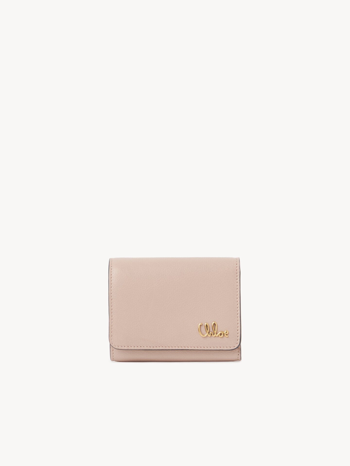 Small Chloé Iconic tri-fold wallet with coin pocket in grained leather - 2