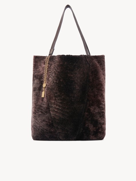 Bolso tote Chlo&eacute; Spin grande de cuero de borrego