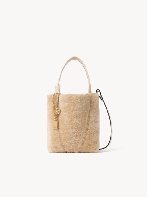 Small Chlo&eacute; Spin tote bag in shearling