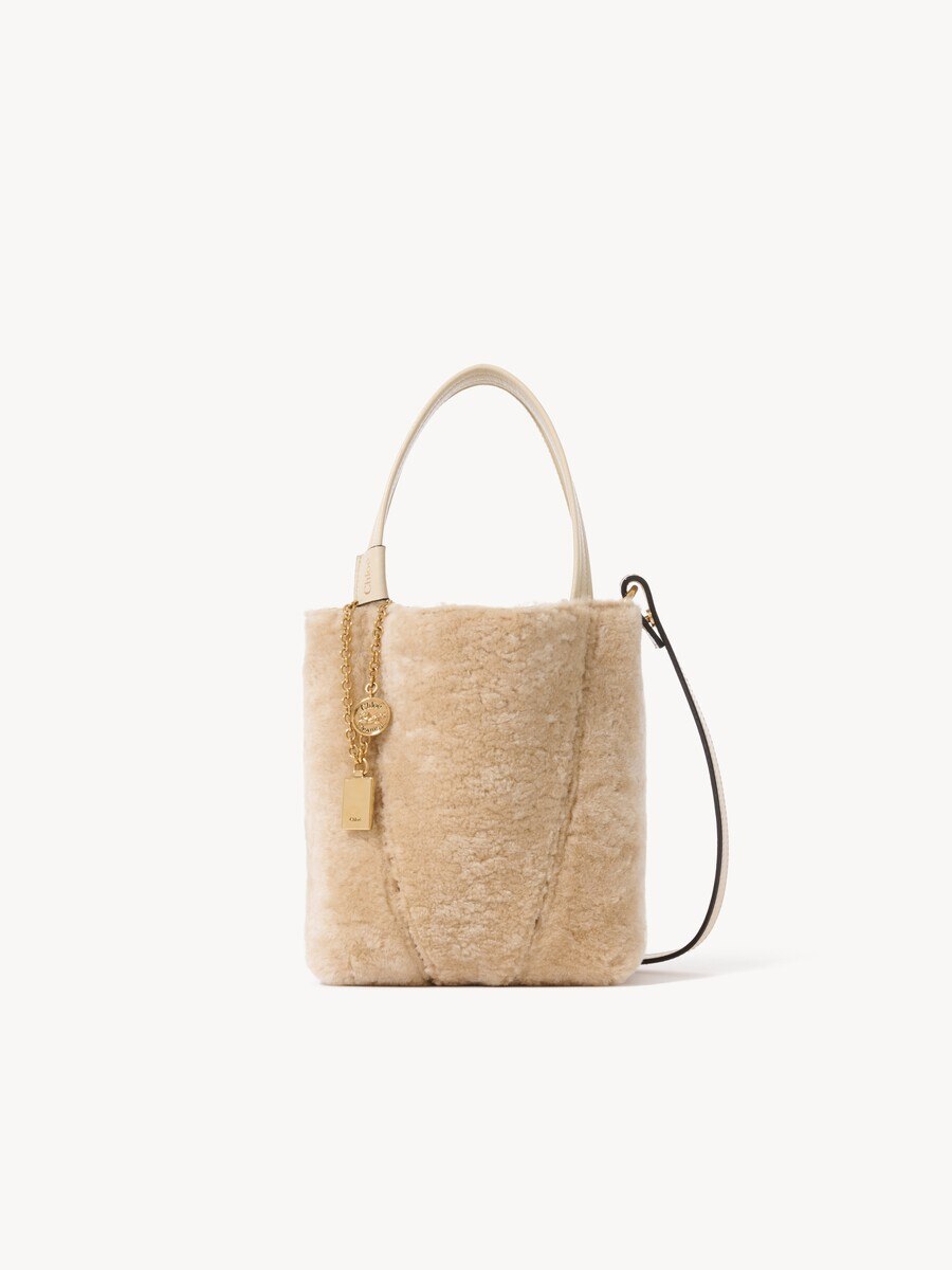 Small Chlo&eacute; Spin tote bag in shearling - 2