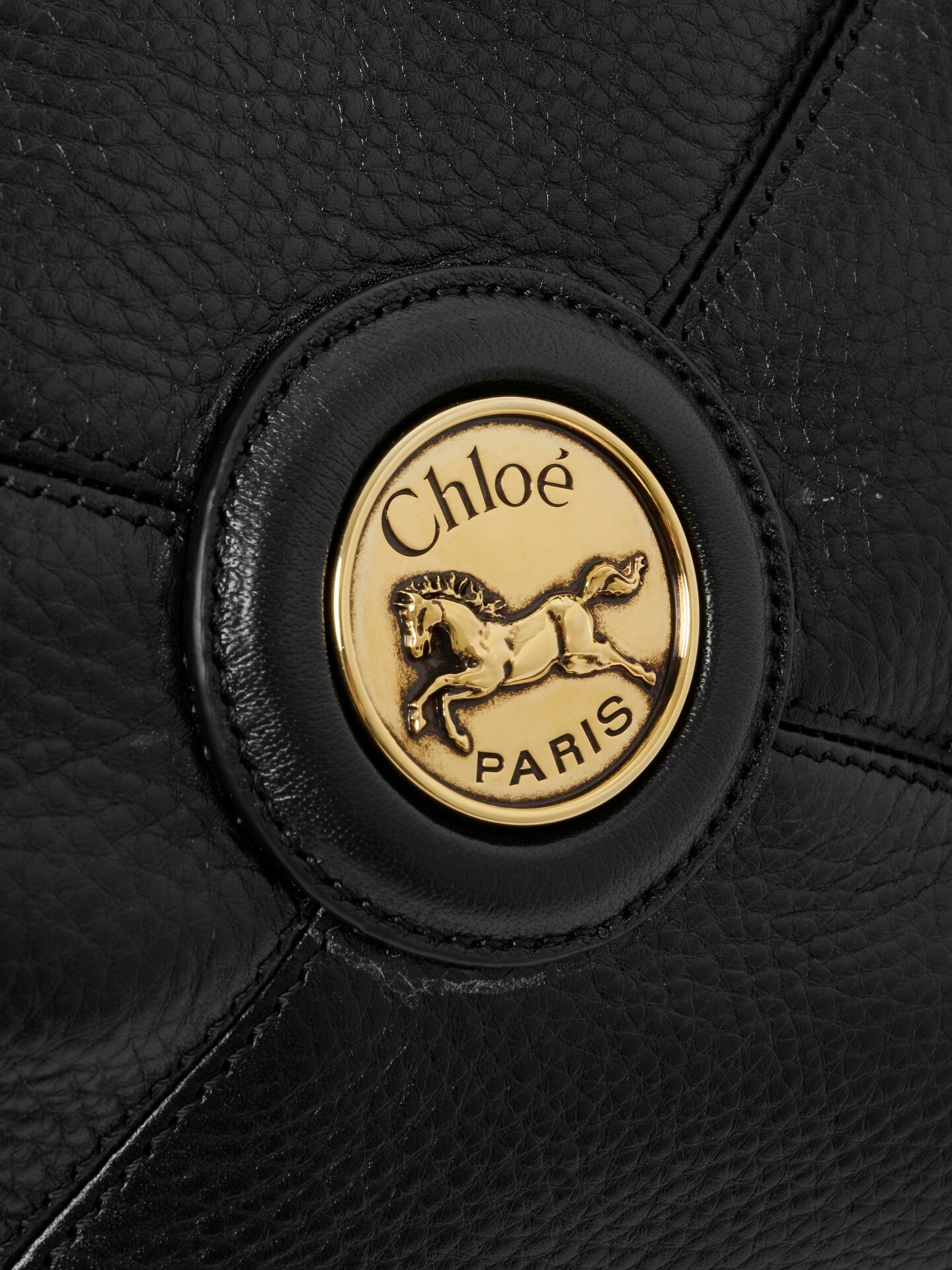 Small Chlo&eacute; balloon bag in grained leather - 7